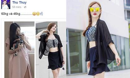Thu Thủy khoe dáng 'thay đổi 180 độ' sau hơn 5 tháng sinh con