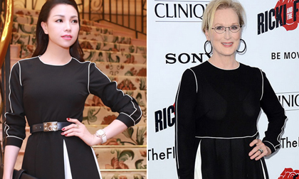 Trà Ngọc Hằng 'đụng' váy hàng hiệu với diễn viên Meryl Streep