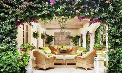 Giàn cây leo làm duyên cho không gian ngoại thất