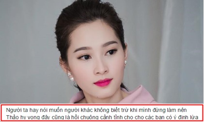 Đặng Thu Thảo lên tiếng sau khi phục kích bắt kẻ lừa đảo