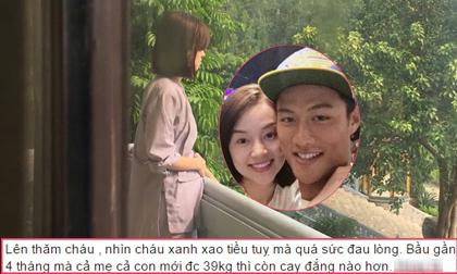 Bạn gái Mạc Hồng Quân xanh xao, bầu 4 tháng chỉ nặng 39kg