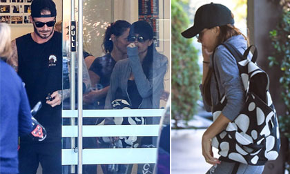 Vợ chồng Becks hội ngộ tại Mỹ và cúi mặt né tránh truyền thông soi mói