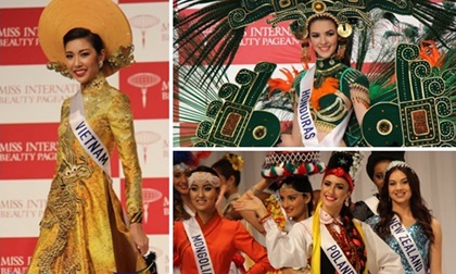 Mãn nhãn trước quốc phục đa sắc màu của người đẹp Hoa hậu Quốc tế 2015