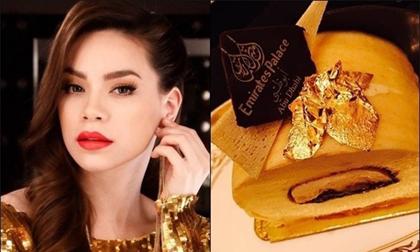 Sau hoa hồng Hồ Ngọc Hà lại khoe ăn bánh dát vàng xa xỉ ở Dubai