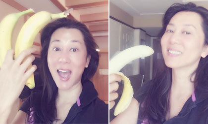 MC Kỳ Duyên để mặt mộc chia sẻ cách làm đẹp với chuối