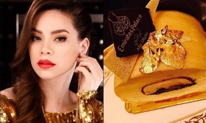 Sự thật gây sốc về chiếc bánh dát vàng của Hà Hồ
