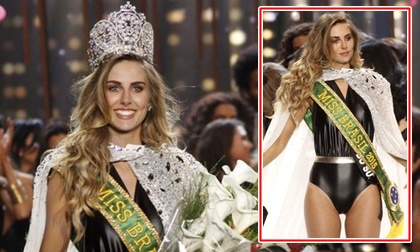 Hoa hậu Hoàn vũ Brazil 2015 mặc áo tắm đăng quang