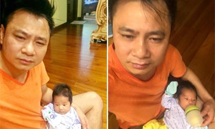 Tự Long phờ phạc vì dậy sớm trông con giúp vợ