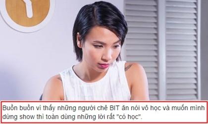 Thùy Minh nói gì sau khi bị chỉ trích là vô học?
