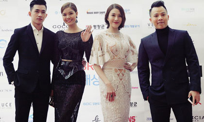 Vũ Khắc Tiệp cùng dàn 'gà cưng' khuấy động thảm đỏ Miss World Korea