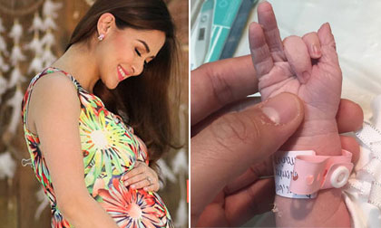 'Mỹ nhân đẹp nhất Philippines' sinh con gái đầu lòng
