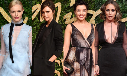 Vic 'kín như bưng' giữa dàn sao gợi cảm tại British Fashion Awards