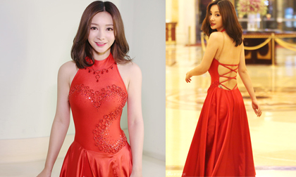 'Gái hư' Liễu Nham nổi bật với váy đỏ khoe lưng trần