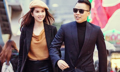 Ngọc Trinh - Khắc Tiệp như minh tinh nổi bật trên đường phố Hàn Quốc