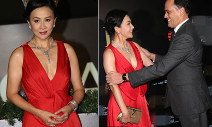 Lưu Gia Linh khoe vòng cổ kim cương hình rắn gợi cảm hút hồn