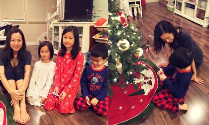 Siêu mẫu Ngọc Thúy hạnh phúc chuẩn bị Noel bên chồng con