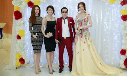 Bầu Hòa diện cây đỏ lịch lãm bên dàn mỹ nhân