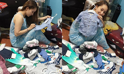 Khánh Thi khoe 'chiến tích' mua sắm núi quần áo 'khủng' cho con
