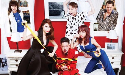 Bình Minh 'bị Diễm My và Diệu Nhi trói trên giường' 