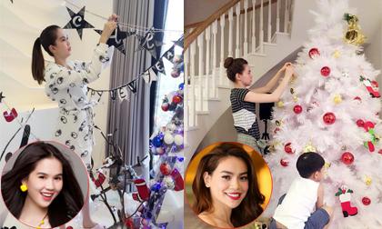 'Đọ' không gian đón Noel hoành tráng của sao Việt