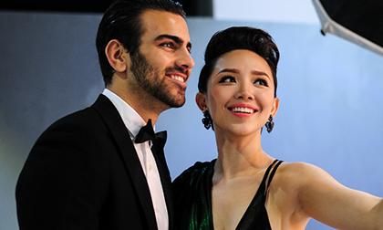 Tóc Tiên tình cảm bên quán quân ‘Next Top Mỹ 2015’