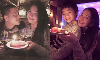 Kim Hiền đón sinh nhật ấm cúng bên chồng con