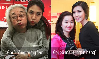 Cách xưng hô với bố mẹ 'chẳng giống ai' của sao Việt