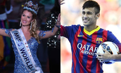 Hoa hậu Thế giới 2015 dính nghi án hẹn hò Neymar