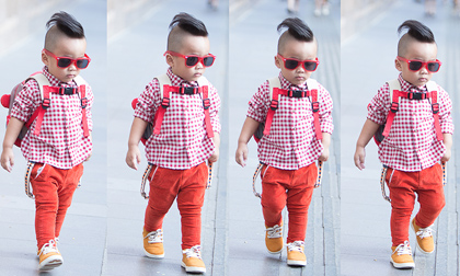 Con trai Đỗ Mạnh Cường - sao nhí thời trang nhất showbiz