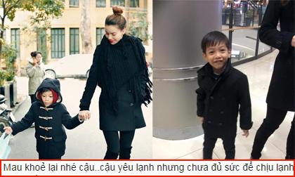 Hồ Ngọc Hà lo lắng khi Subeo bị ốm vì cái lạnh của Hà Nội