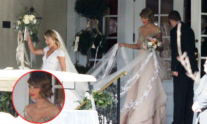 Taylor Swift cực xinh đẹp làm phù dâu đám cưới bạn thân