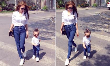 Elly Trần 'tông xuyệt tông' với con gái Cadie