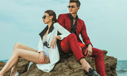 Hồng Quế sexy kết đôi lãng mạn cùng Vĩnh Thụy ngoài biển