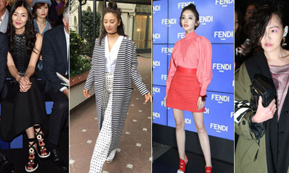 Thời trang đẳng cấp của mỹ nhân Hoa ngữ tại tuần lễ thời trang Milan