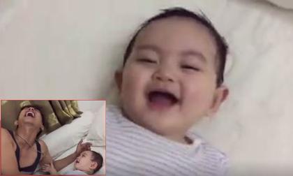 Clip con trai Khánh Thi, Phan Hiển 'tăng động' cực yêu