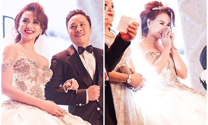 Đinh Ngọc Diệp bật khóc trong đám cưới với Victor Vũ