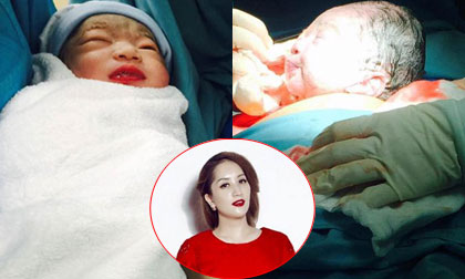 Khánh Thi lần đầu tiết lộ ảnh con trai lúc mới chào đời