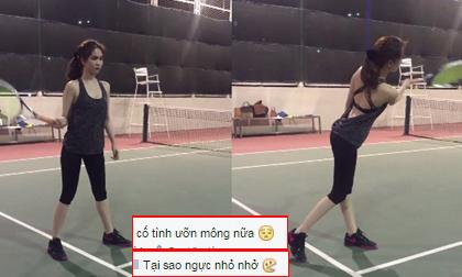 Ngọc Trinh bị chê 'làm màu' khi tập tennis
