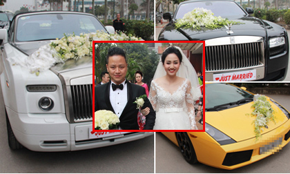 Dàn siêu xe 'khủng' nhất từ trước tới nay trong lễ rước dâu của Á hậu Trà My