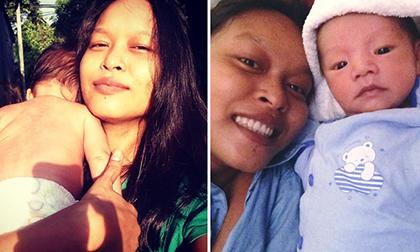 Siêu mẫu Lâm Thu Hằng giảm 16 cân, khoe con trai đầu lòng