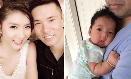 Ngọc Quyên lần đầu tiên khoe ảnh chồng bế con