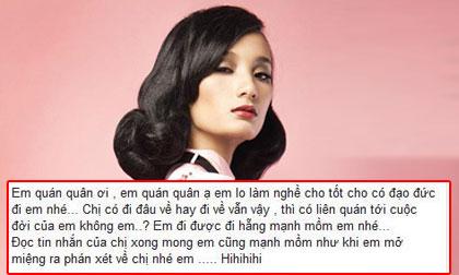 Lê Thúy: 'Em quán quân ạ, em lo làm nghề cho tốt, cho có đạo đức đi em nhé'
