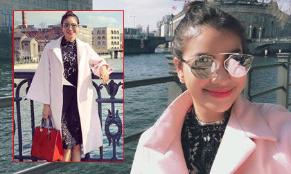 Phạm Hương đẹp sang chảnh ở trời Tây