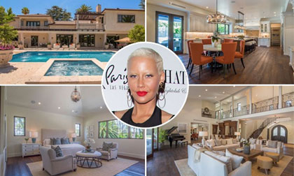 Bên trong biệt thự sang trọng gần 90 tỷ đồng của siêu mẫu Amber Rose
