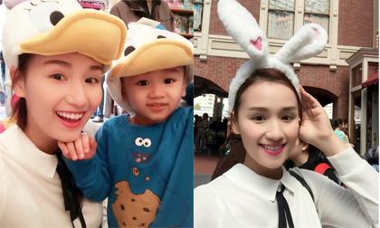 Mẹ con Lã Thanh Huyền thích thú dạo chơi ở Tokyo