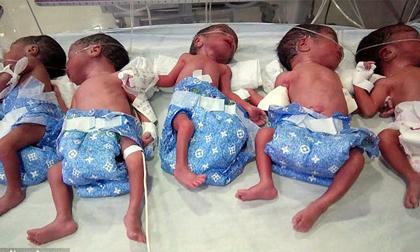 Người phụ nữ sinh thường 5 đứa trẻ trong vòng 30 phút