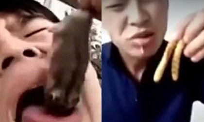 Chàng trai ăn giun và chuột chết kinh dị