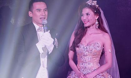 Cận cảnh bộ váy cưới 250 triệu của bà xã Lương Thế Thành