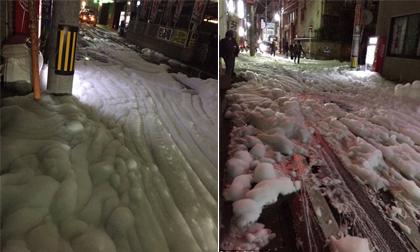 Lớp bọt kỳ lạ xuất hiện sau trận động đất kinh hoàng ở Nhật Bản