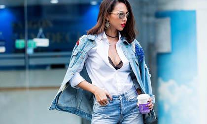 Minh Triệu diện đồ jean sành điệu và gợi cảm